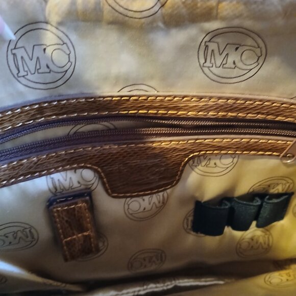 Marc Chantal MC Vintage Kirste Multi Croco Stripes Embossed Should… - Picture 7 of 10